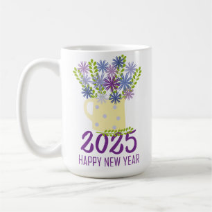 Neujahrsgrüße 2025 kaffeetasse