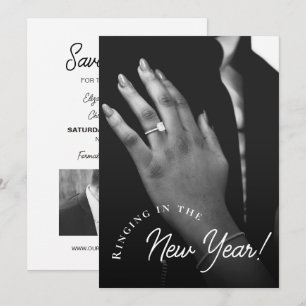 Neujahrsgrüße 2 Verlobungsfotos Save The Date