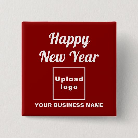 Neujahrsgrüße am roten Platz Button (Vorderseite)