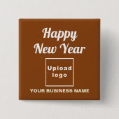 Neujahrsgrüße auf dem Braunen Platz Button (Vorderseite)