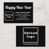 Neujahrsgrüße auf der Black Enclosure Card Begleitkarte (Vorne/Hinten)