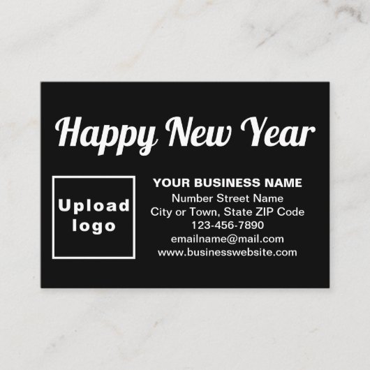 Neujahrsgrüße auf der Black Enclosure Card Begleitkarte (Vorderseite)