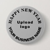 Neujahrsgrüße auf der Graustufe Button (Vorderseite)