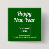 Neujahrsgrüße auf der Schaltfläche "Grüner Platz" Button (Vorderseite)