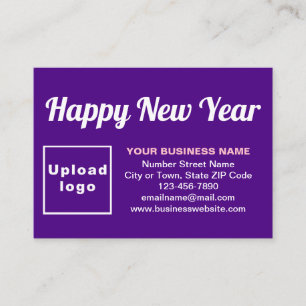 Neujahrsgrüße auf Lila Begleitkarte