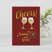 Neujahrsgrüße Feiertagskarte (Stehend Vorderseite)