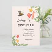 Neujahrsgrüße Feiertagskarte (Stehend Vorderseite)