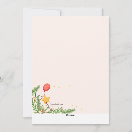 Neujahrsgrüße Feiertagskarte (Rückseite)