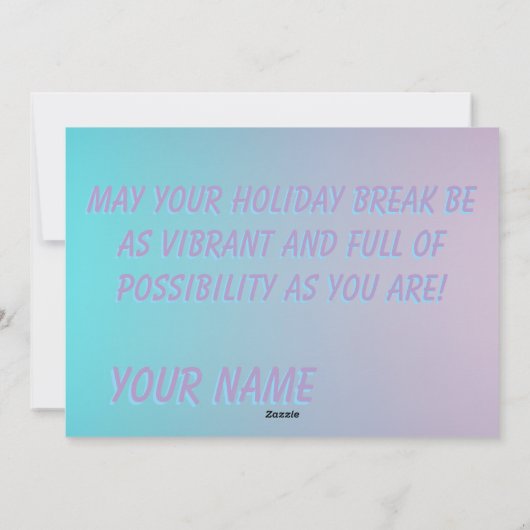 Neujahrsgrüße  feiertagskarte (Rückseite)