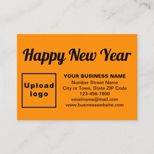 Neujahrsgrüße in Orange Color Begleitkarte (Vorderseite)