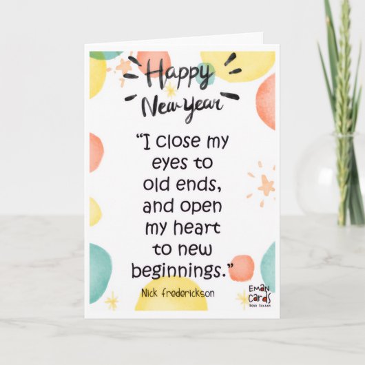 Neujahrsgrüße Karte (Vorderseite)