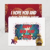 Neujahrsgrüße lol feiertagskarte (Vorne/Hinten)