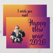 Neujahrsgrußkarte  feiertagskarte (Vorne/Hinten)