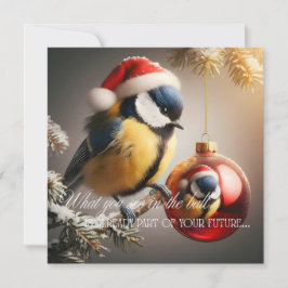 Neujahrsgrußkarte mit einem Vogel