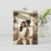 Neujahrsgrußkarte | Paar Karte (Stehend Vorderseite)