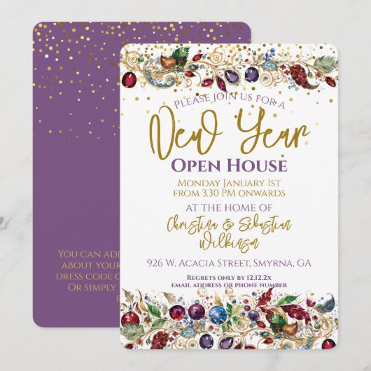 Neujahrshaus Einladung (Vorne/Hinten)