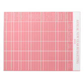 Neujahrshaushaltsplan für das rosa Jahr Notizblock (Vorderseite)