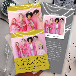 Neujahrsjubeln funkeln Licht Stilvolles Foto Feiertagskarte