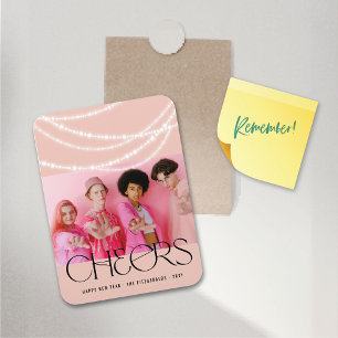 Neujahrsjubeln funkeln Licht Stilvolles Foto Magnet