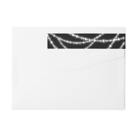 Neujahrsjubeln funkeln Licht Stylische Adresse (Rückseite)