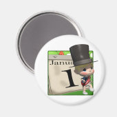 Neujahrskalender Magnet (Vorderseite/Rückseite)