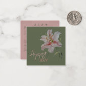 Neujahrskalender Mitteilungskarte (Vorderseite/Rückseite Beispiel)