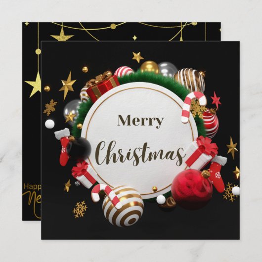 Neujahrskarte (Vorne/Hinten)