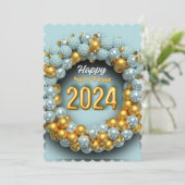 Neujahrskarte 2024 feiertagskarte (Stehend Vorderseite)