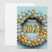 Neujahrskarte 2024 feiertagskarte (Vorne/Hinten)