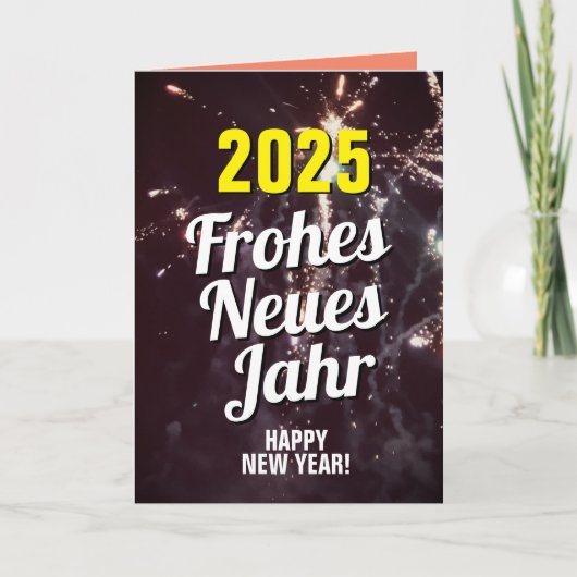 Neujahrskarte 2025 | SMS-Versand | Feiertagskarte (Vorderseite)