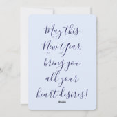 Neujahrskarte | Champagner-Trauben Feiertagskarte (Rückseite)