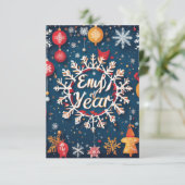 Neujahrskarte Dankeskarte (Stehend Vorderseite)