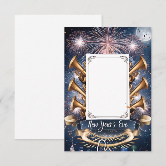 Neujahrskarte Einladung (Vorne/Hinten)