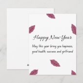 Neujahrskarte Feiertagskarte (Vorne/Hinten)