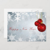Neujahrskarte Feiertagspostkarte (Vorne/Hinten)