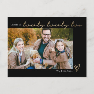 Neujahrskarte für das bearbeitbare Jahr Feiertagspostkarte