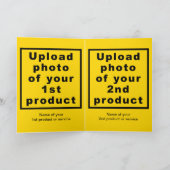 Neujahrskarte: Gelbe geklappte Grußkarte Karte (Innenseite)