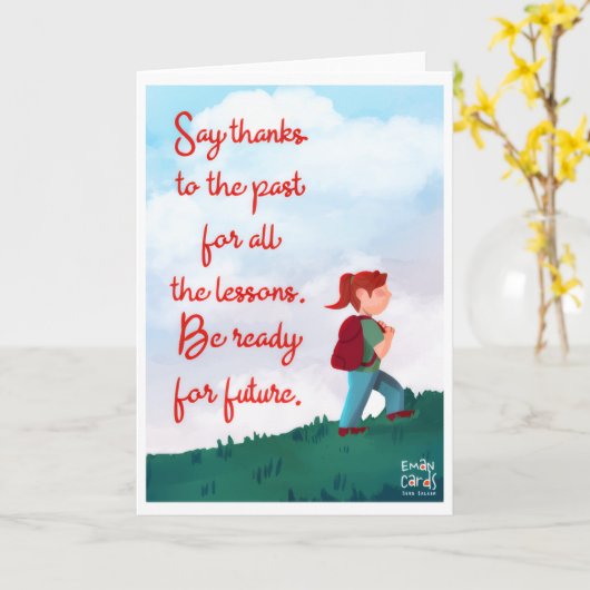 Neujahrskarte Karte (Gelbe Blume)