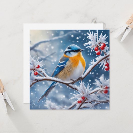 Neujahrskarte Karte (Vorderseite/Rückseite Beispiel)