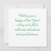 Neujahrskarte Karte (Rückseite)