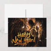 Neujahrskarte Postkarte (Vorne/Hinten)