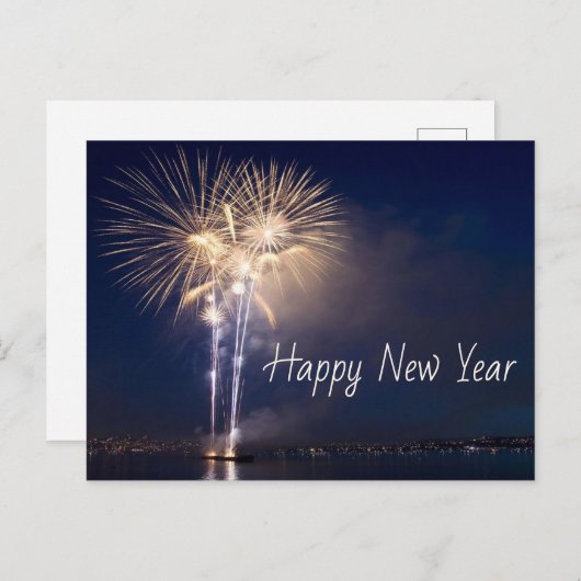 Neujahrskarte Postkarte (Vorne/Hinten)