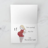 Neujahrskarte / Schwangerschaftsankündigung Feiertagskarte (Innenseite)