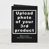 Neujahrskarte schwarzer Faltenkarte Karte (Rückseite)