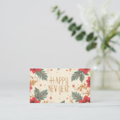 Neujahrskarte Visitenkarte (Stehend Vorderseite)