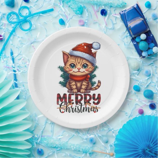 Neujahrskatze Pappteller (Party)