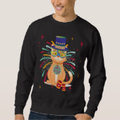 Neujahrskatze Sweatshirt (Vorderseite)