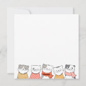 Neujahrskatzen Feiertagskarte (Rückseite)