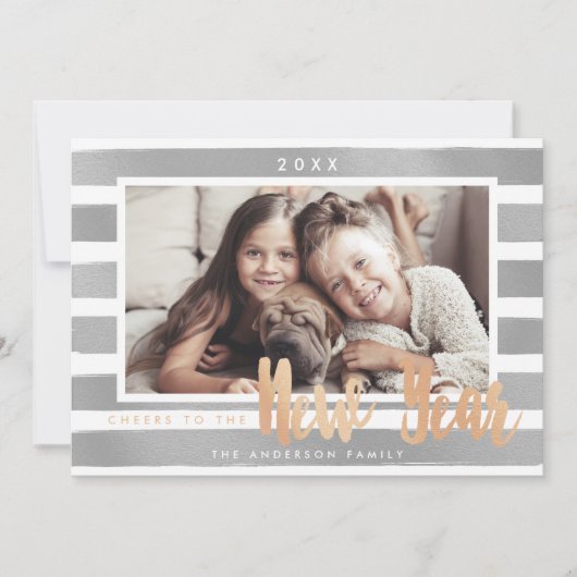 Neujahrskaufe - Fotokarte Feiertagskarte (Vorderseite)