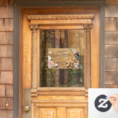 Neujahrsklammer Fensteraufkleber (Haustür)